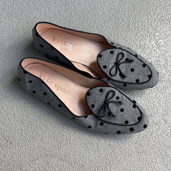 Kate Spade new york grey polka dot devi loafers | size US 8 - Picture 1 of 5